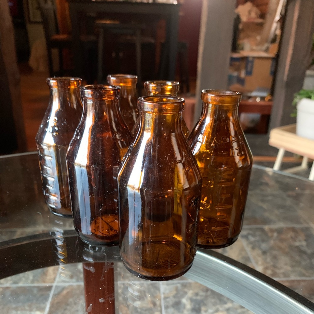 COPY - COPY - Vintage Amber CLAPPS bottles